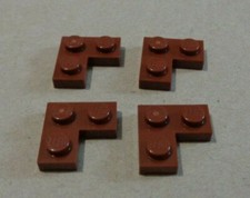 LEGO 2420 - 4211257 Corner Plate 1x2x2 Reddish Brown x4 Pieces & Parts**