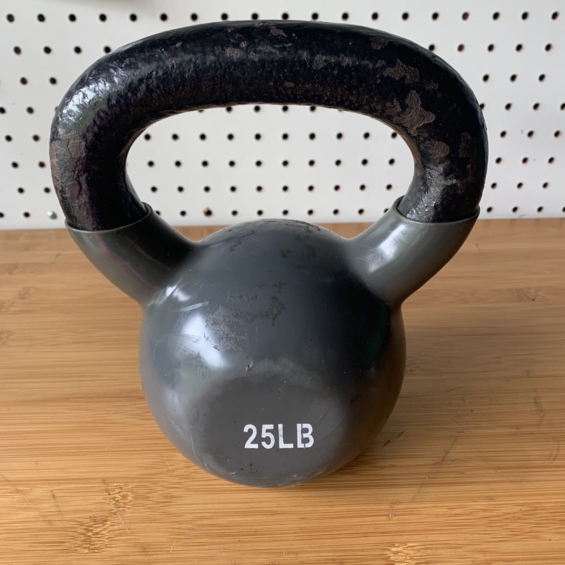 SPRI Kettlebell Weights Deluxe Cast Iron Vinyl 25-Pound, (H) Green | 25-Pound 