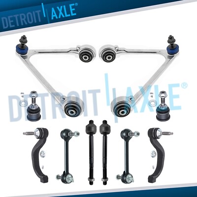 Front Upper Control Arms Sway Bars Tie Rods Kit for Lincoln LS Ford Thunderbird