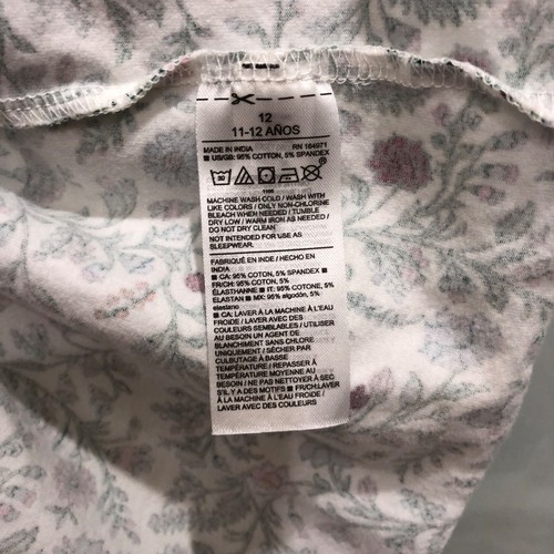Pre Owned Janie and Jack The Everyday 3/4 Sleeve Green Floral Dress Sz 12 - Picture 6 of 6