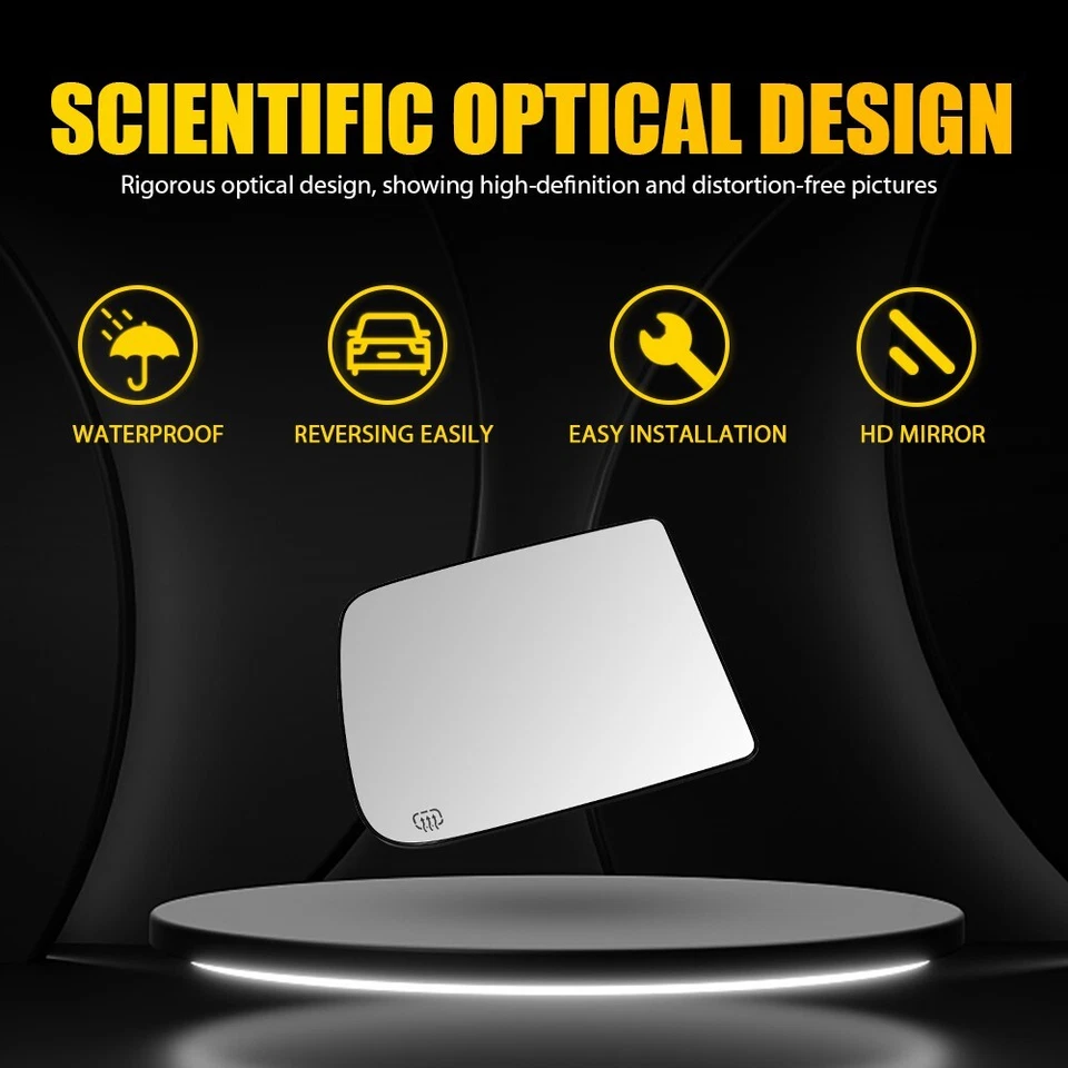 Espejo de remolque vidrio superior térmico 2009-2022 RAM 1500 2500 3500 lado del pasajero Foto 2 de 4