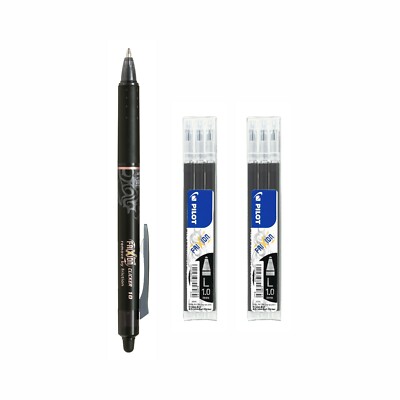 Frixion Clicker 1.0 schwarz + 6 Ersatzminen schwarz