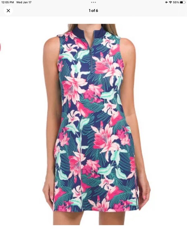 NWT Tommy Bahama Racquet Paddle Floral Dress W/ Shorts Size XS