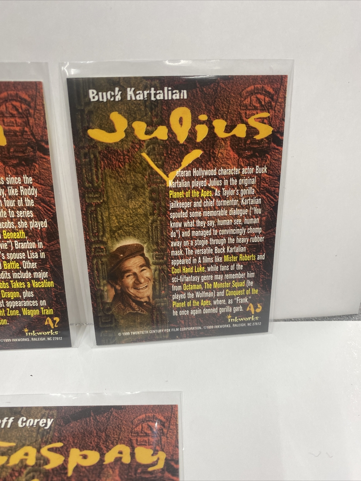 Planet of the Apes Archives Auto Card Set A1-5 Inkworks 1999 Nova Lisa Julius - Picture 9 of 11