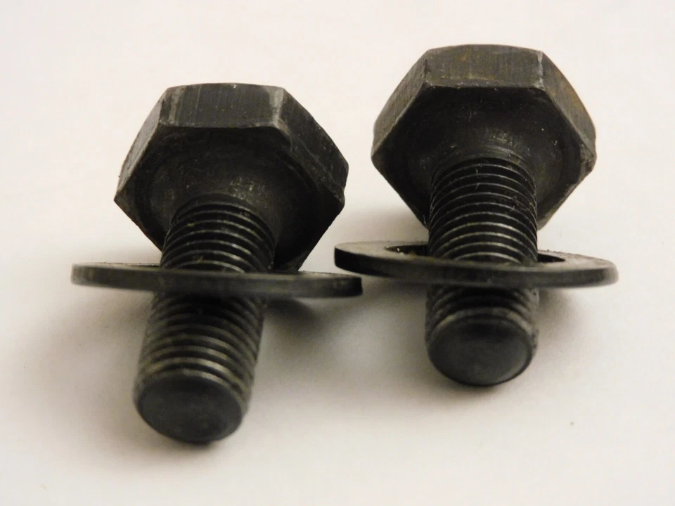 1 par de pernos de manivela Campagnolo Patent Nuovo Record 15 mm negros #748 arandelas #749 Foto 2 de 2