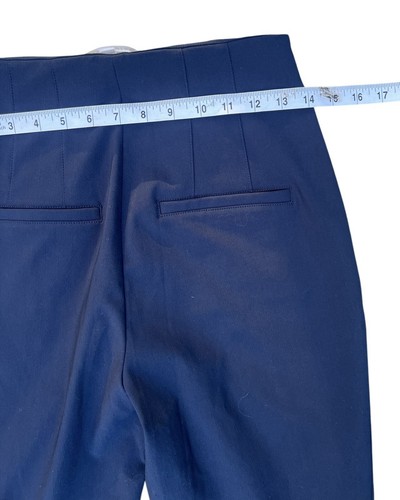 Veronica Beard Women Trousers Sz 4 Dark Blue High Rise Tapered Classic Pockets - Picture 6 of 7