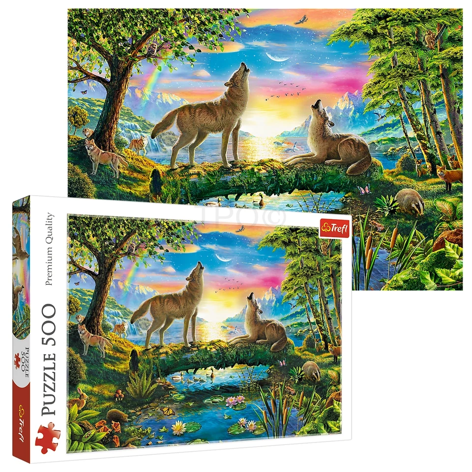 Trefl 500 Piece Kids Large Lupine Wolves In Nature Howling Floor Jigsaw Puzzle
