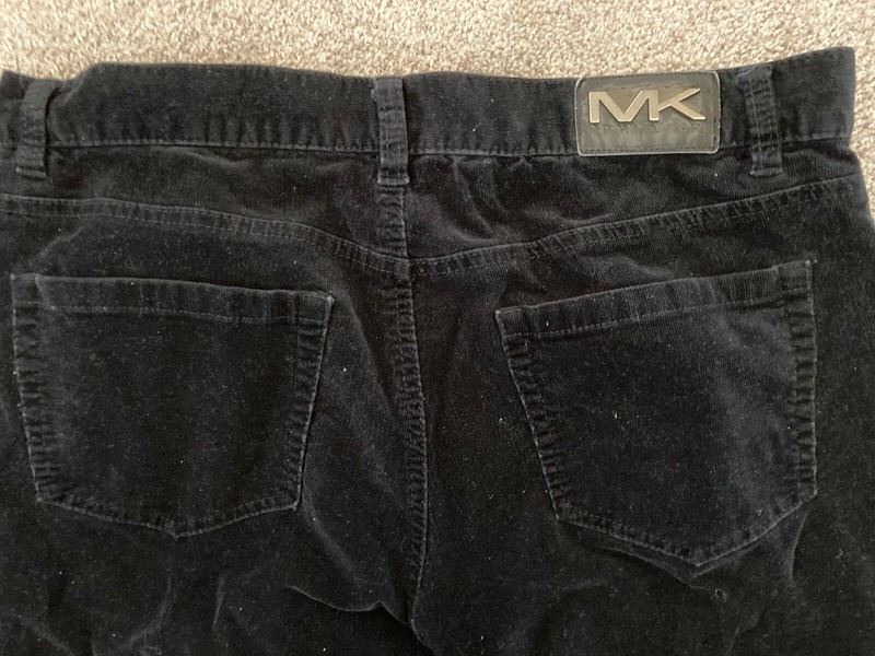 Michael Kors black cordiuroy jeans, 36 waist, 34 inseam