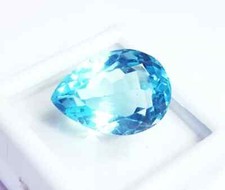 Transparent Aquamarine Pear Cut 12.10 Ct Certified Loose Gemstone With Free Gift