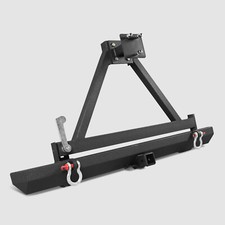 Fits Jeep Wrangler Yjtj 1987-2006 Rear Back Bumper Wtire Carrier Texture Steel