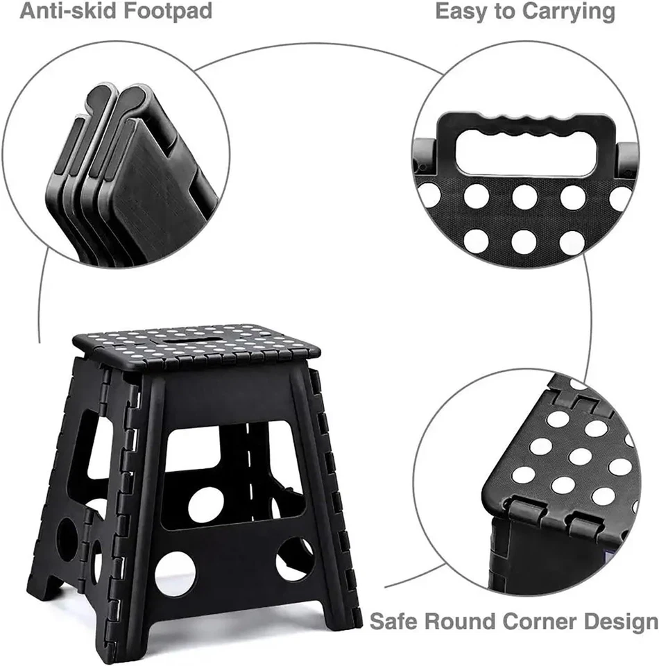 Klapphocker Trittstufe Aufstiegshilfe Klapptritt Falthocker Tritt faltbar 39 cm - Bild 4 von 4