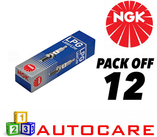 NGK LPG (GAS) Spark Plug set - 12 Pack - Part Number: LPG2 No. 1497 12pk - Picture 1 of 1