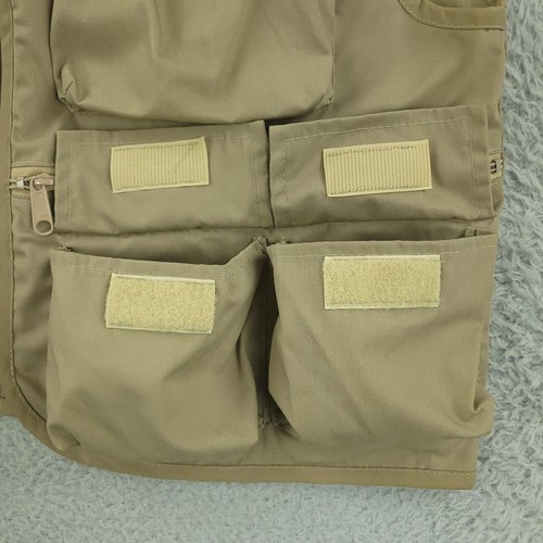 Vintage Columbia Vest Mens Small Beige Nylon Fly Fishing Multi Pocket Outdoor - Picture 10 of 20