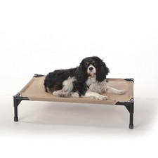 K H Cooling Elevated Dog Bed Medium Outdoor Raised Cot, Waterproof Mesh Frame