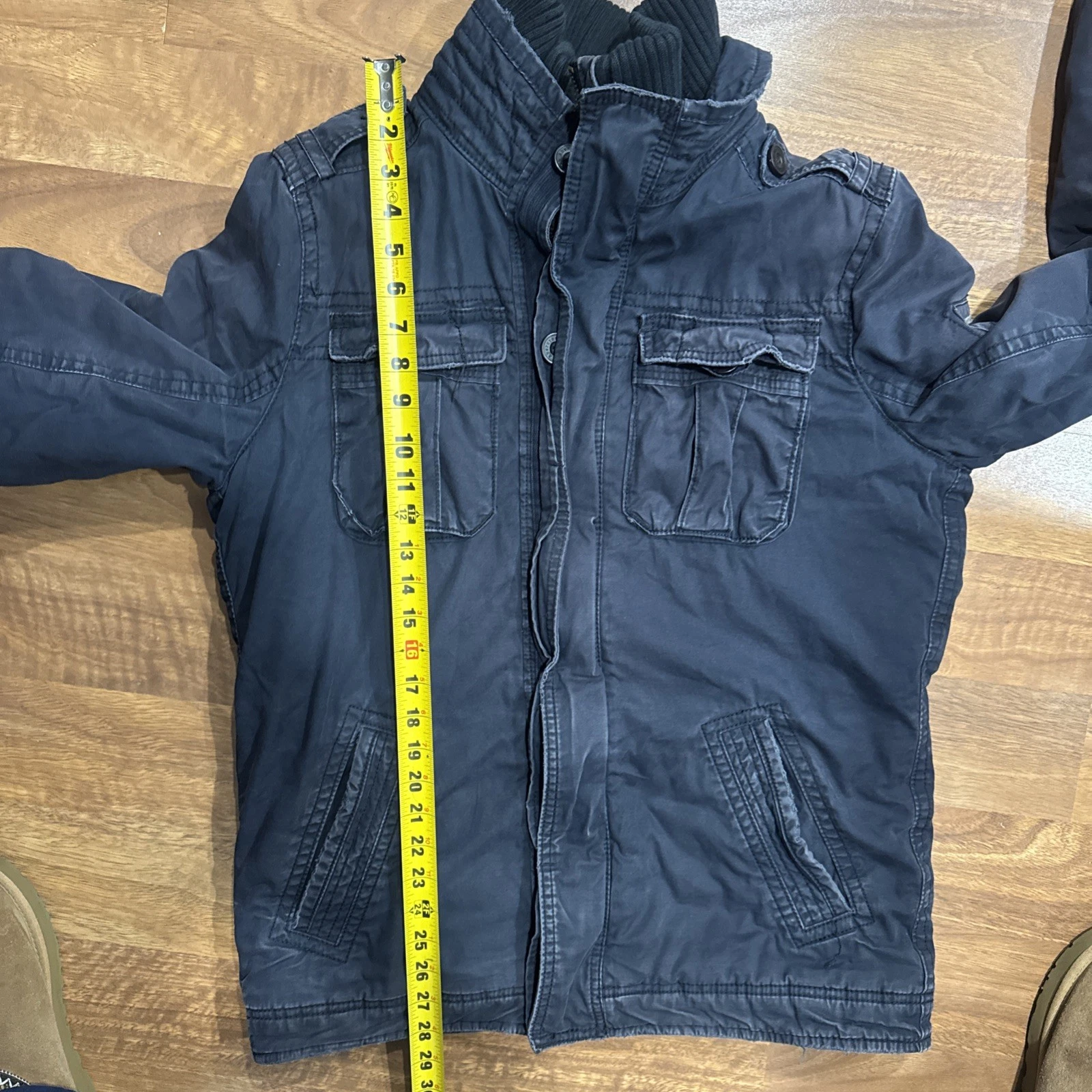 Vintage Heavyweight Abercrombie & Fitch Navy Jacket - Adirondack-like-Style - product detail image 7