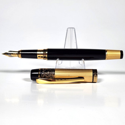 Hero 901 Fountain Pen - Genius Iridium Point Germany GT Metal Body GP F Nib