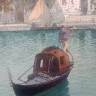 Vintage Alberto Rossi style watercolor Italian Venice Canal print art Vintage  — photo 1