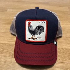 Goorin Bros Trucker Hat Cock Rooster Patch The Farm Snapback Cap Adjustable