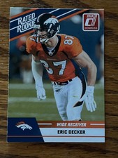 ERIC DECKER 2010 DONRUSS RATED ROOKIE CARD, DENVER BRONCOS. rookie card picture
