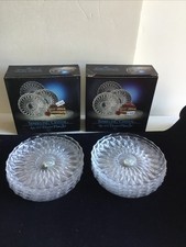 Set Of 8 Sparkling Crystal 6 1/4" Dessert Plates  NEW IN BOX