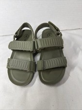Cat Jack Youth Unisex Reagan Footbed Sandals Sz 8 Olive Green