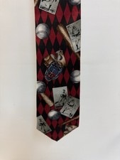 American Sports Classic Baseball Silk Tie USA Made
