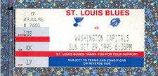 Dale Hawerchuk Ticket Stub 10-29-1995 Blues Capitals Dale Hunter 👊Brian Noonan