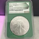 2021 American Silver Eagle $1 NGC MS69 T-2 - Green Core From US Mint Sealed Box