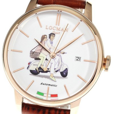 Locman Rockman Koji Toyama Romantico Herrenuhr Edelstahl weißes Zifferblatt von