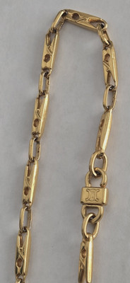 CELINE Paris Clothespin Link Chain 34'' Long Necklace