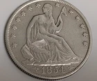 1854-O Seated Liberty Half Dollar XF/AU+ Great Detail & Eye Appeal 90% Silver
