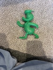 Vintage 1971 Green Donald Duck Hard Plastic Louis Marx Co. Walt Disney Mold READ