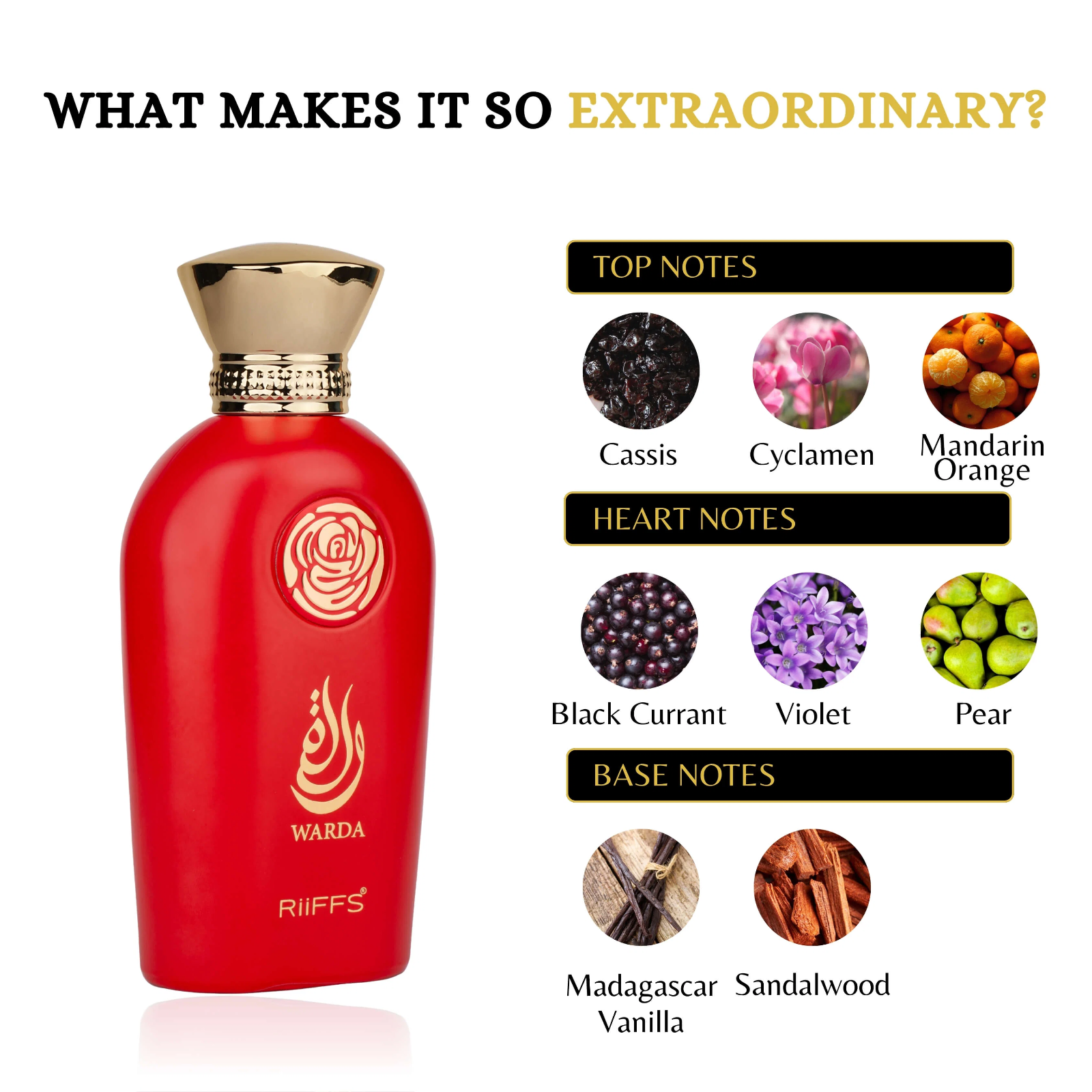 WARDA By RiiFFS Eau De Parfume EDP Red Rose Gift Her UAE Dubai Arabic Perfume