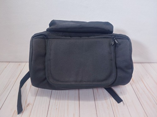 T-bags Motorcycle Luggage Bag and Top Roll Barrel Canvas Black Straps Zipper