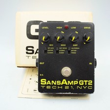 TECH21 SansAmp GT2 mit Originalkarton Made in USA Effektpedal für Gitarre 122492