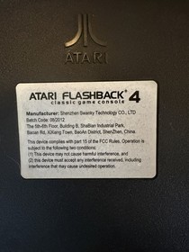 Atari Flashback 4 Atari 2600 Classic Game Console 2 Joysticks RCA AV Black