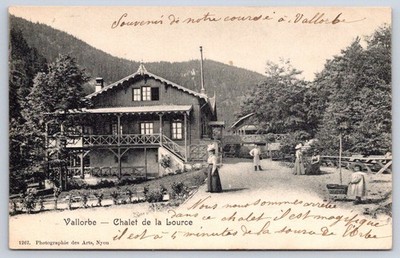 Antique Switzerland Postcard VALLORBE Chalet de la Source 1905