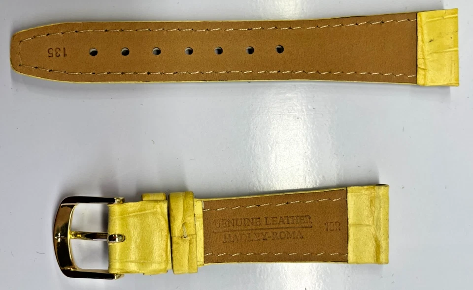 18mm Tan Genuine Alligator Embossed Watch Band - Image 2 of 3