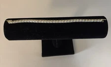 Vintage Bracelet With Large Princess Cut CZ Marked 9.25 FAS