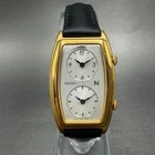 Seiko Dual Time Noie Watch Women 21mm Silver Dial Gold Tone 1E20-8A00 New Batt