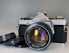  N MINT Olympus OM-1 Film Camera  G.Zuiko Auto-S 50mm F/1.4 Lens From Japan