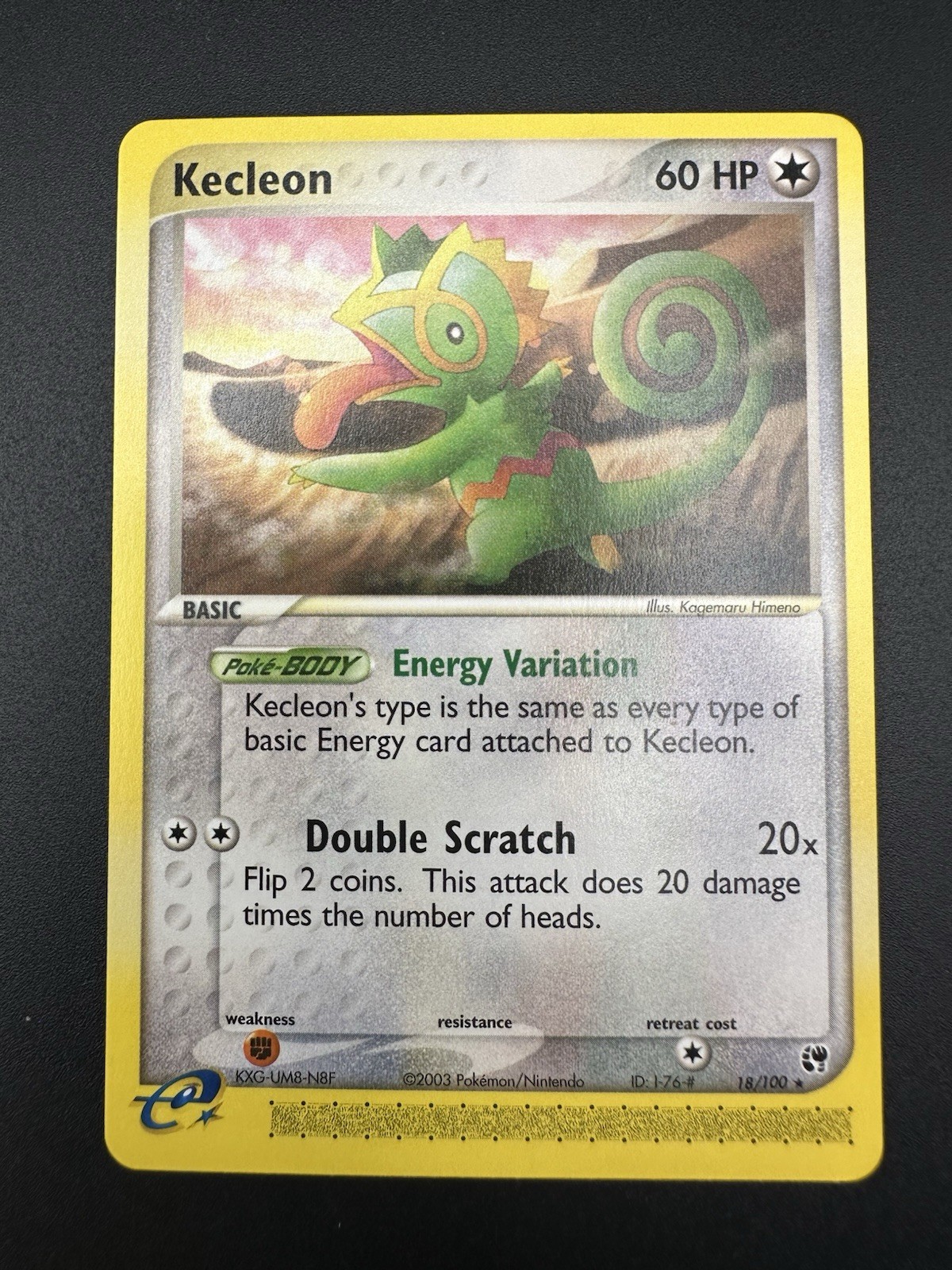 Pokemon Card - Kecleon - Non-Holo Rare (18/100) ex Sandstorm *LP*