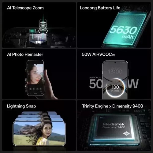 OPPO Find X8 5G (Space Black, 256 GB) (12 GB RAM) Global Version - Picture 5 of 10