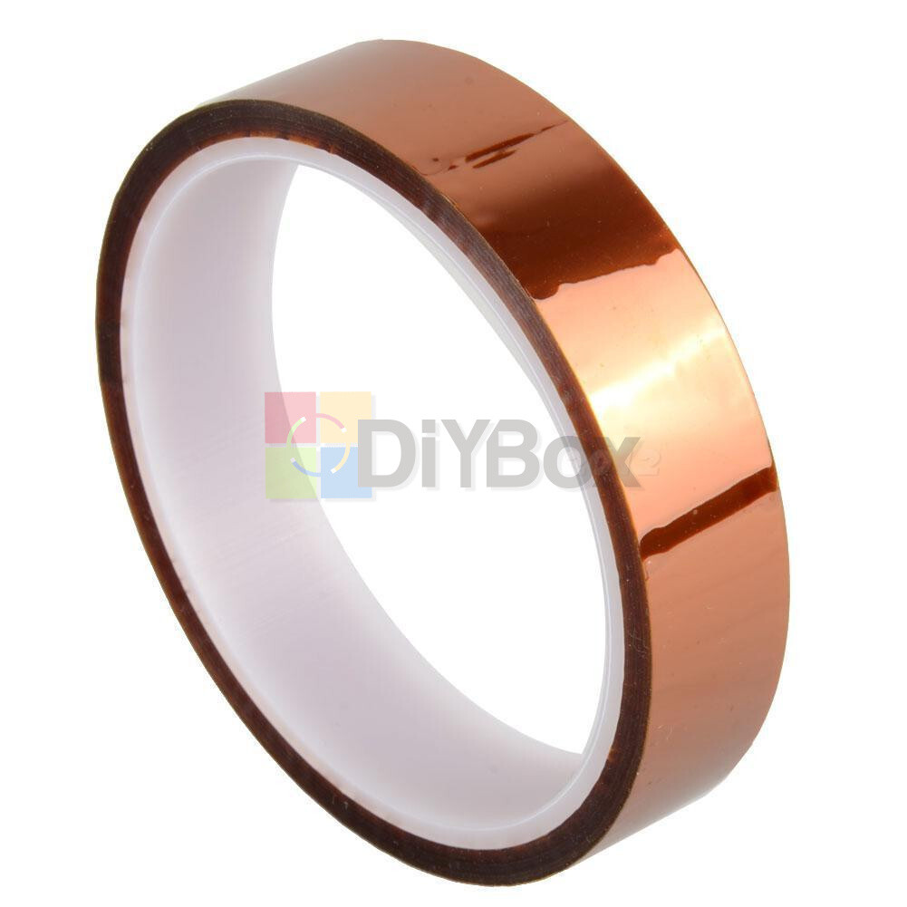 2 Rollen Hitzebeständiges Klebeband – Polyimide, 20mm X 33m, Für 3D-Drucker, Elektronik & Mehr Bis 300°C
