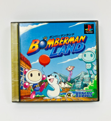 Bomberman Land PlayStation PS1 Game W/Case & Manual Used Untested Scratched Disc