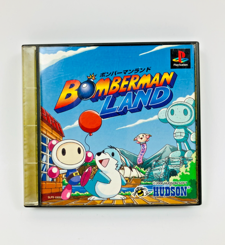 Bomberman Land PlayStation PS1 Game W/Case & Manual Used Untested Scratched Disc