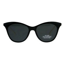 Butterfly Cateye Sunglasses Womens Chic Fashion Shades Gold Metal Temple