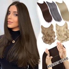 Ein Tresse Draht in Haarverlängerung DICK Haarteil mit Gummiband Hair Extension