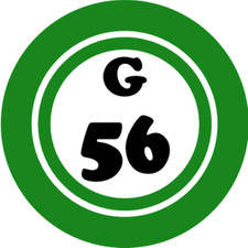 G 56 G56 Bingo Ball - 3 Pack Circle Stickers 3" x 3" - Hobby Number Board Lucky