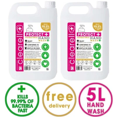 Clearell 10L | HAND WASH | 2 x 5L Pack | Liquid Soap for Washroom Dispensers